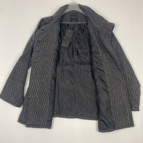 Women therapy by Lane Crawford Size 3X Gray Coat Collar Big Buttons Pockets Wool - Picture 2 of 15